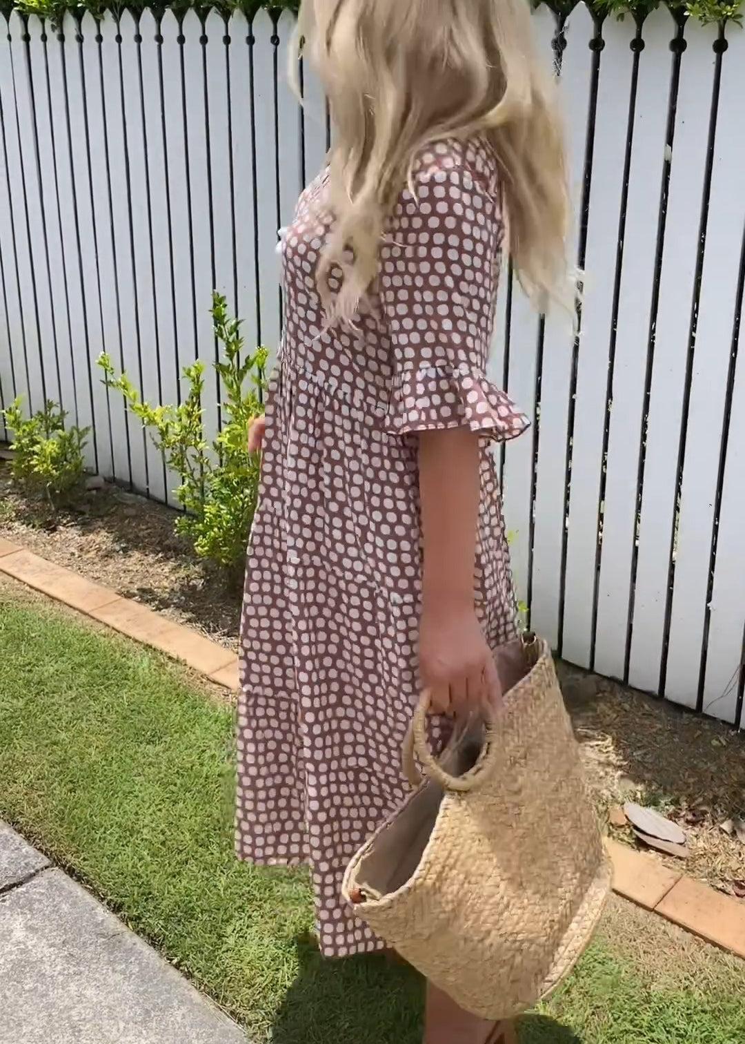Darcy - Midi Dress with Short Sleeves