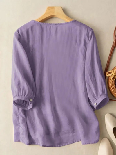 Florence™ | Embroidered Cotton Boho Blouse
