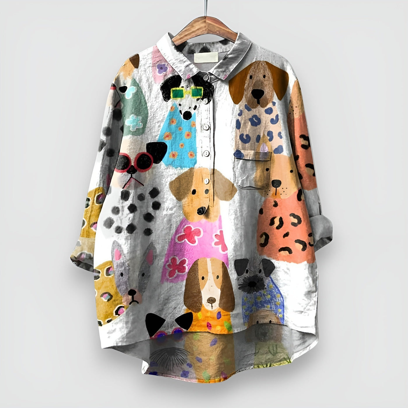 Amelie™ | Women's Shirt with Dog Print