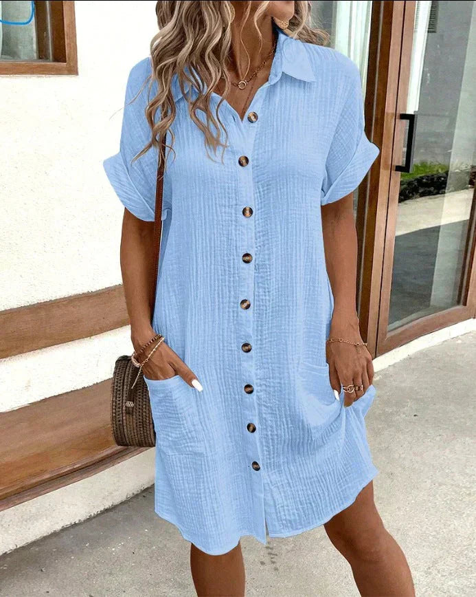 Dunya - belted polo dress