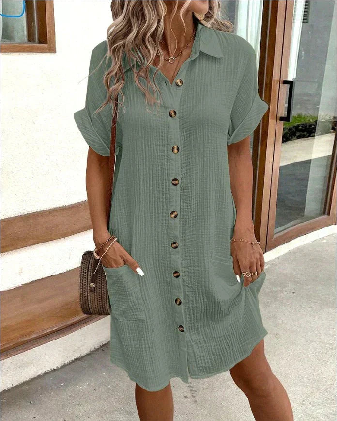 Dunya - belted polo dress