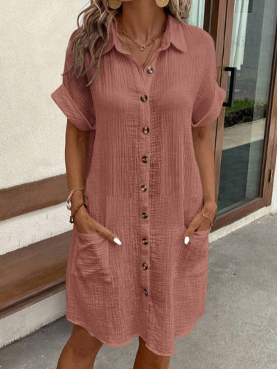 Dunya - belted polo dress